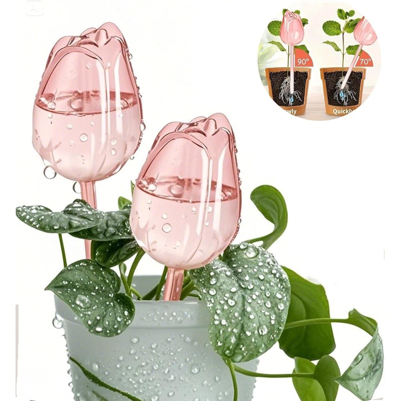 Pink Tulip Plant Watering Ball - Plant Sensor 评论和价格