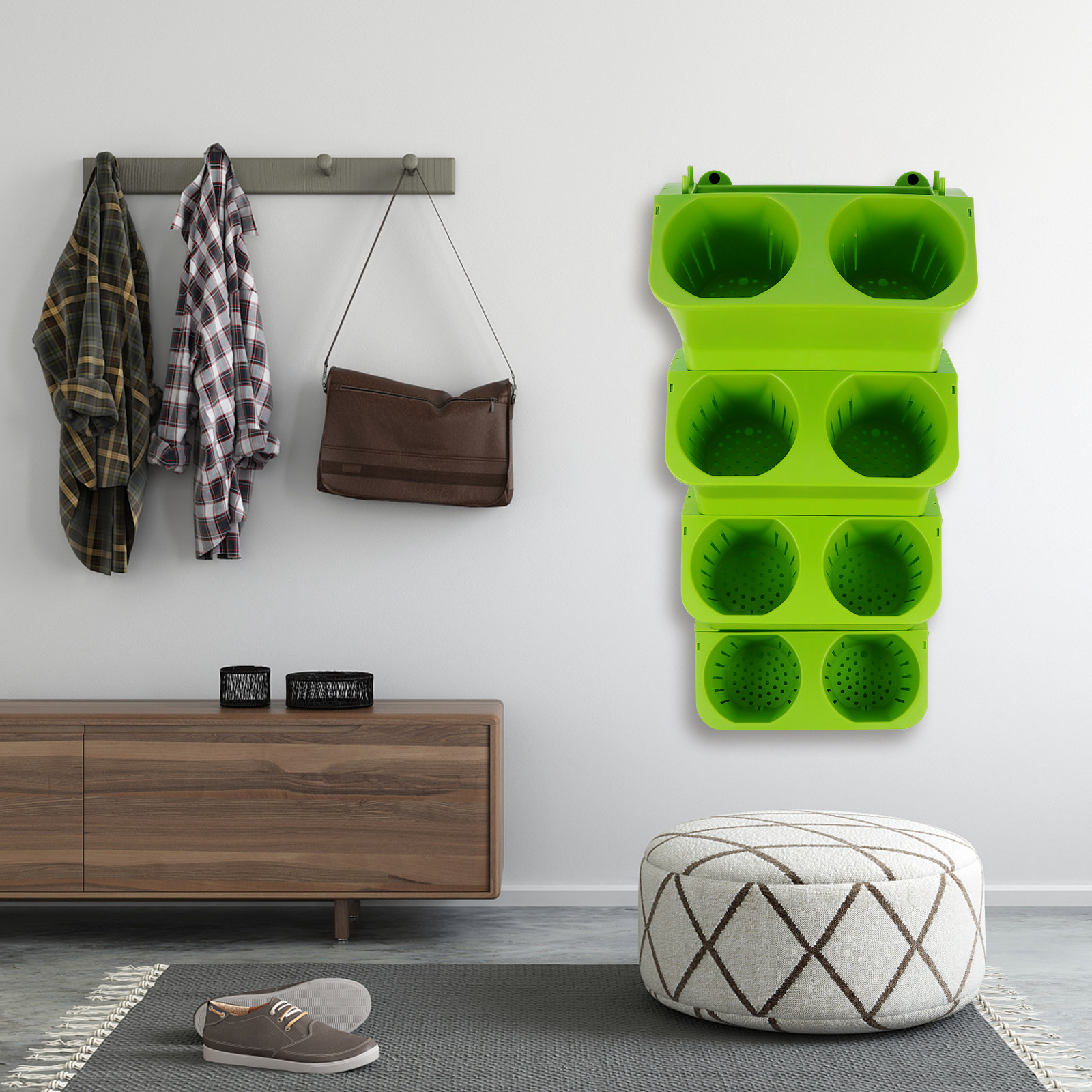 4Pcs Vertical Wall Planter Set - Self Watering Planter 评论和价格