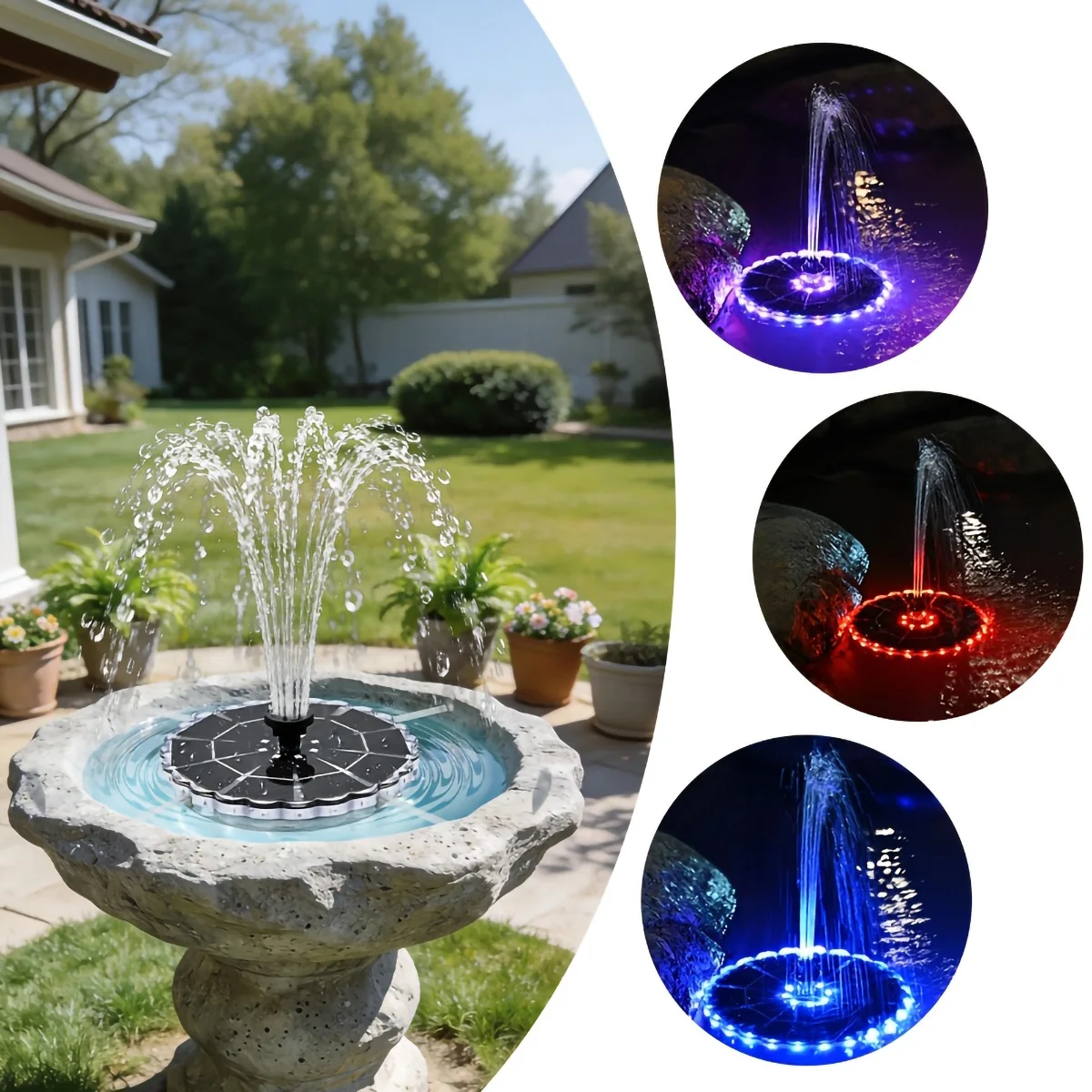 3.5W Outdoor Solar Fountain fo - Indoor Garden Kit 评论和价格