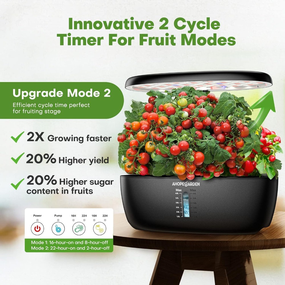 12 Pod Hydroponic Garden with  - Indoor Garden Kit 评论和价格