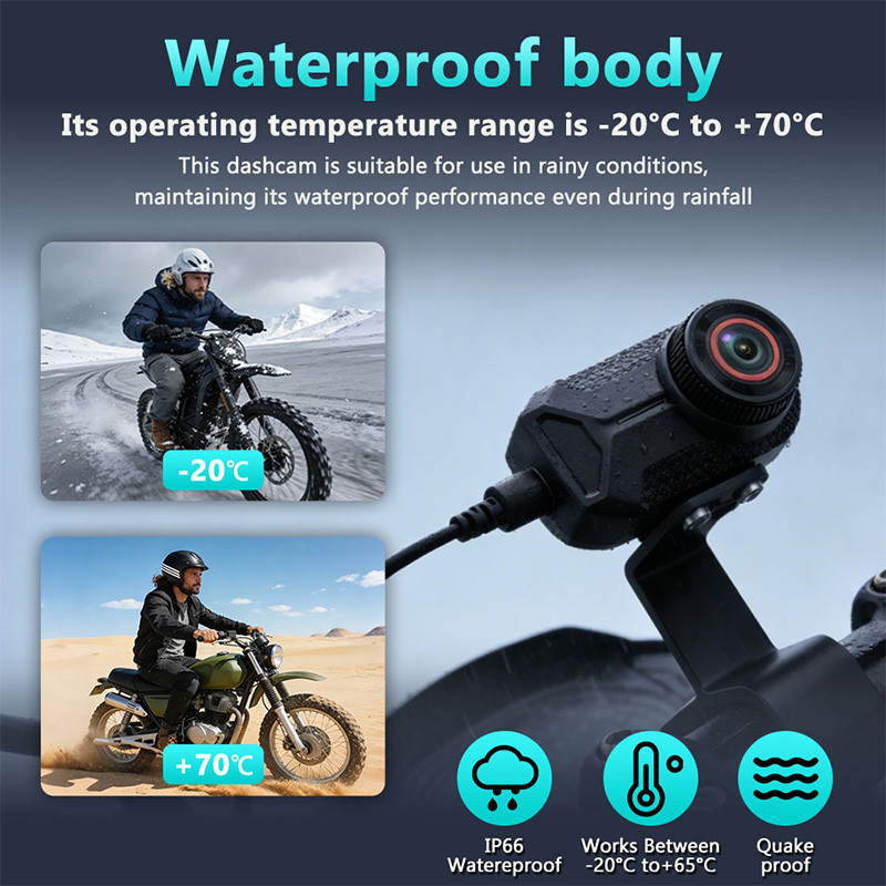 2K Motorcycle Dash Cam WiFi Dr - Garden Camera 评论和价格
